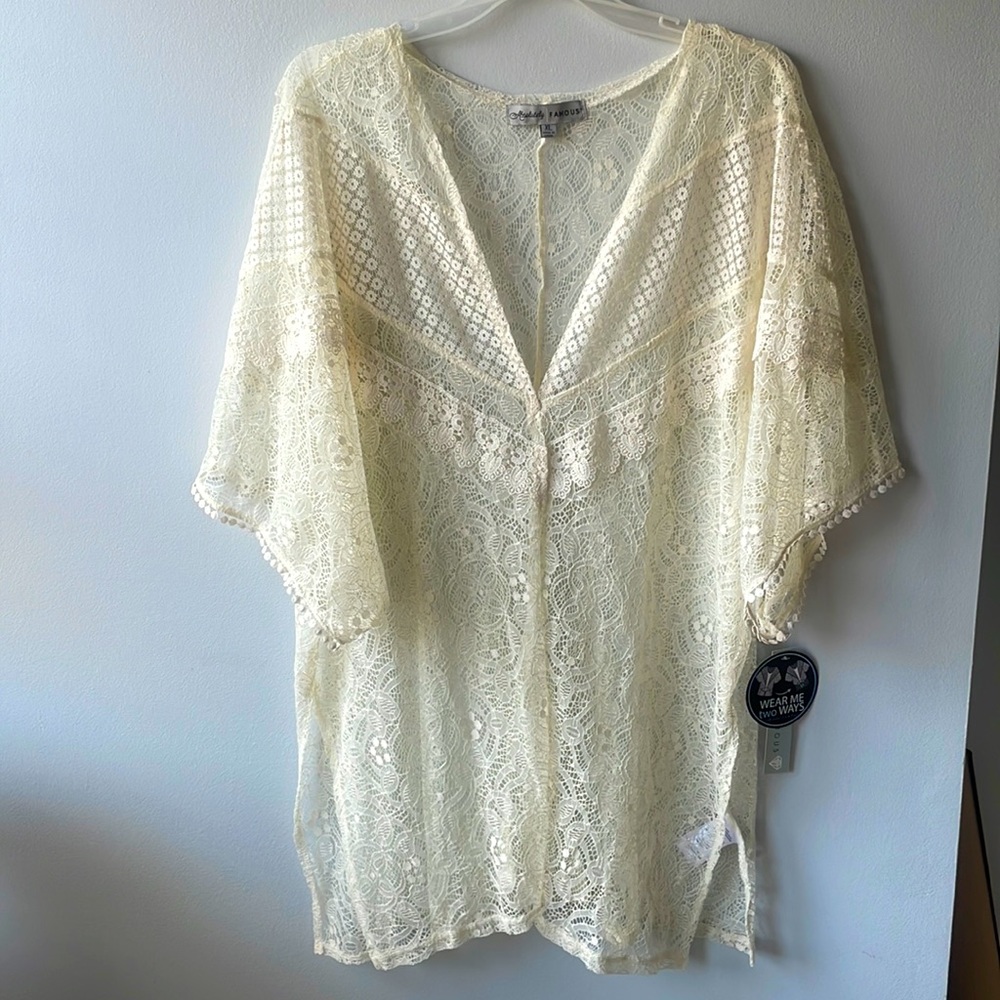 Absolutely Famous lace swimming suit cover up